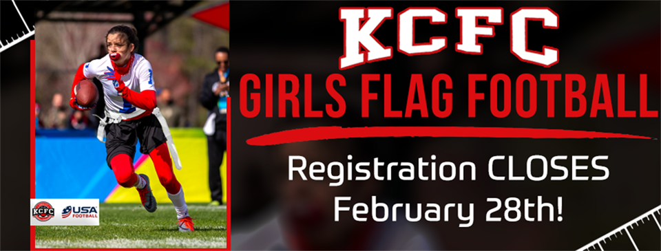 Registration for Girls Flag Football Closes February 28th