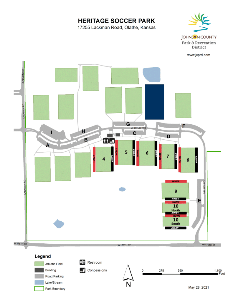 2026 KCFC Soccer Complex Map